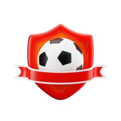 Obraz premium 3D illustration of Football badge
