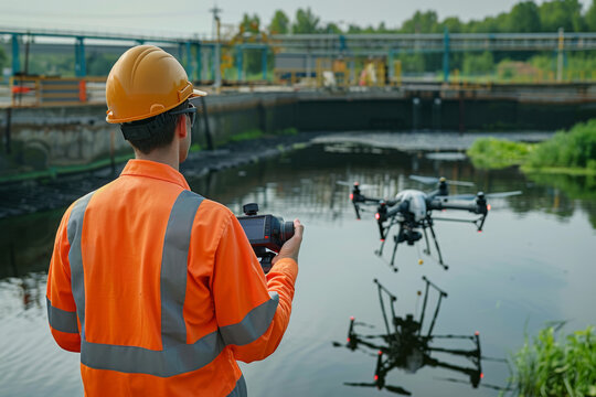 Officials use drones to check water quality.