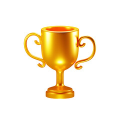 3D illustration of football trophy