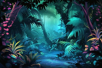 Jungle Night Lights background