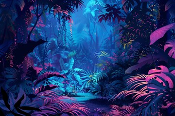 Jungle Night Lights background