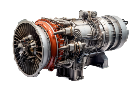 The Whispering Beast: A Jet Engines Song of Power on a White or Clear Surface PNG Transparent Background.