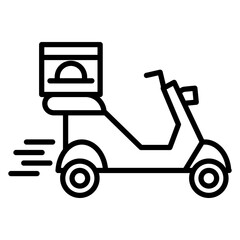 Delivery On Bike Icon