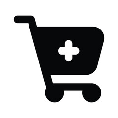 Get this amazing icon of medicine cart, pharmacy shopping vector
