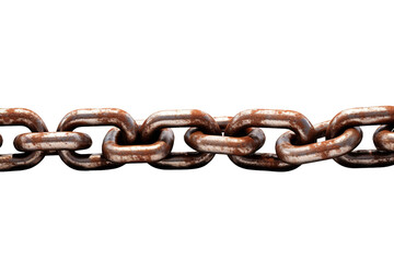 Obraz premium The Lonely Brown Link on a White or Clear Surface PNG Transparent Background.