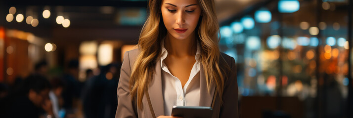 Asian executive working remotely with smartphone and tablet in corporate office, online connectivity and multitasking