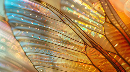 colored transparent insect wing