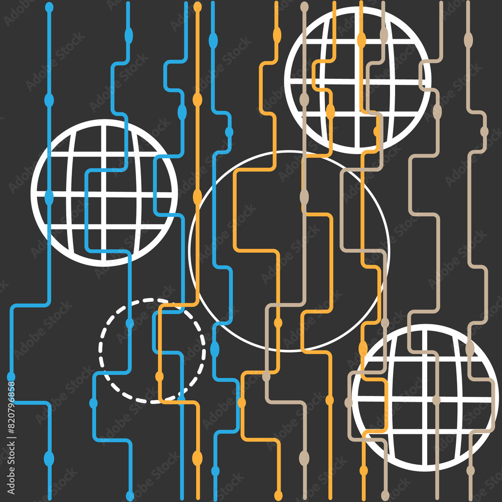 Poster background with globe