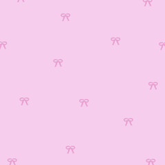 Illustration of ribbons on pastel pink background for Valentine card, print, girly pattern, kid clothes, gift wrap, packaging, fabric, wallpaper, backdrop, women textile, garment, dress, paper design