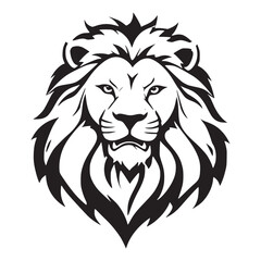 Fototapeta premium Lion faces to the front