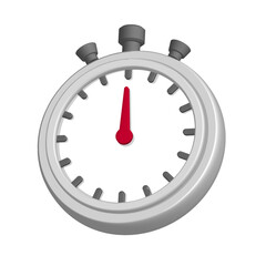 Vector illustration of timer, stopwatch (3D)