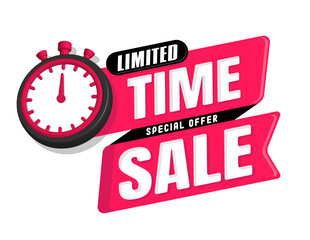 Limited time sale logo illustration