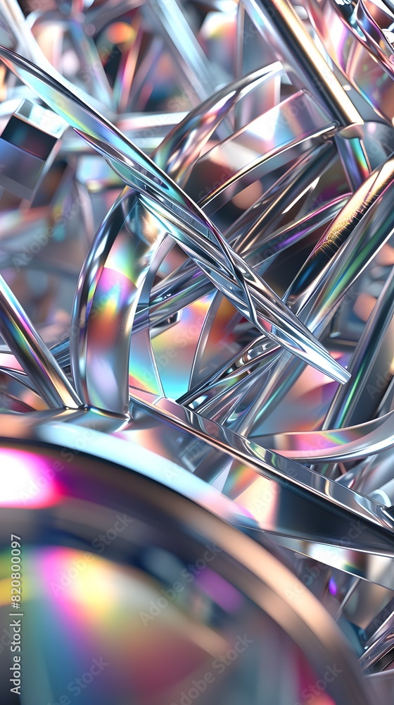 Poster intricate crystalline structures form a futuristic fractalinspired composition