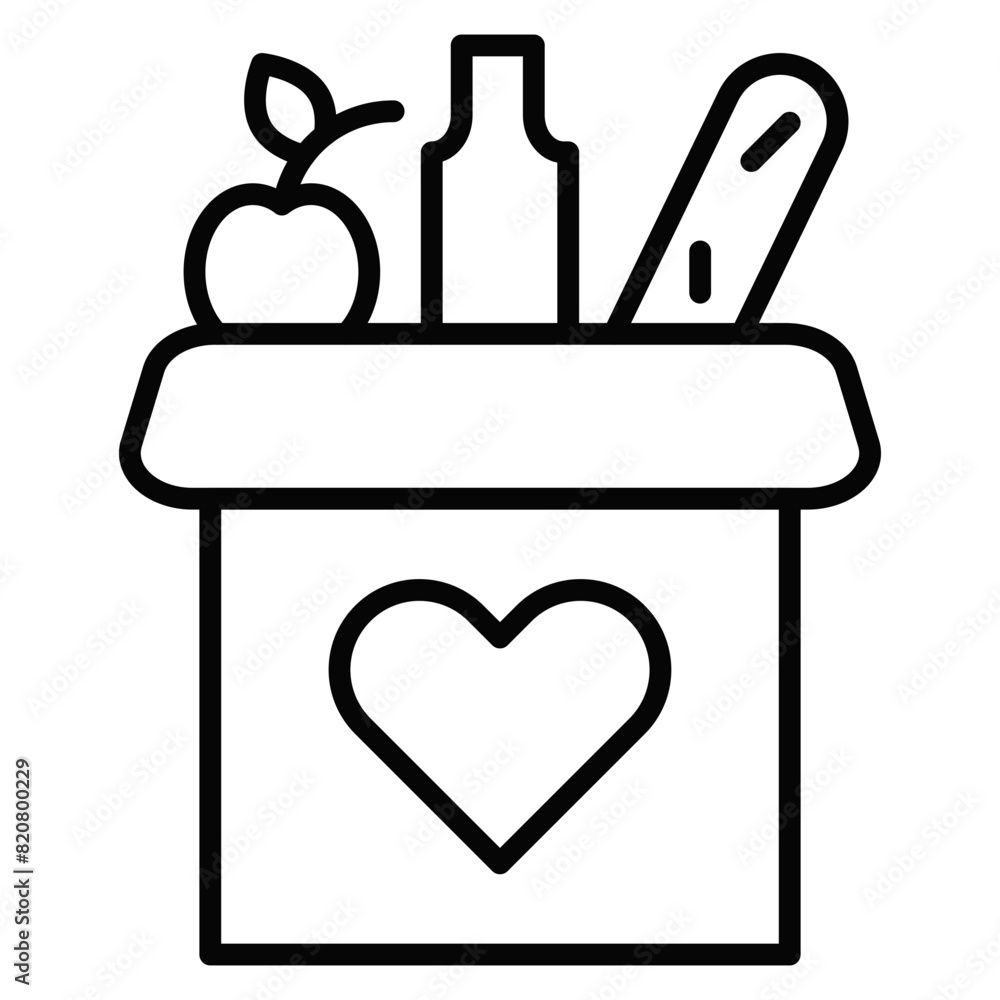 Poster food supplies icon