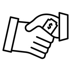Bribe Handshake Icon