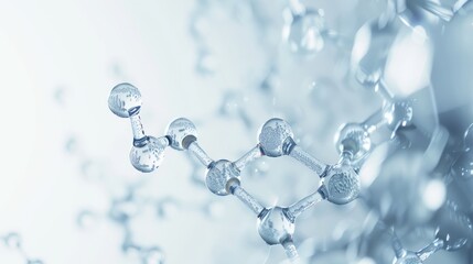 a minimal abstract translucent chemical pattern design