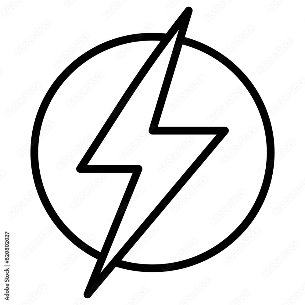 Wall mural electricity icon