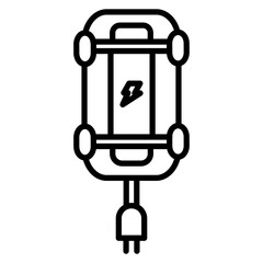 Electric Skateboard Icon