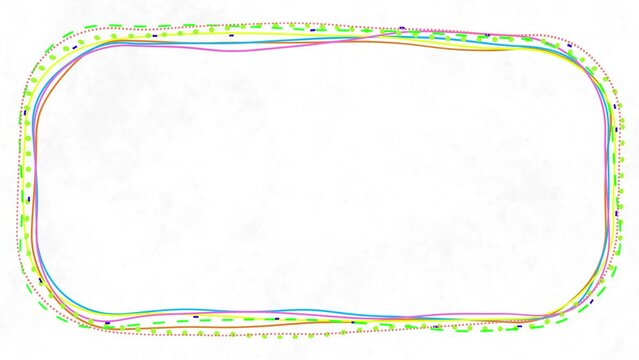 handwriting line brush effect frame