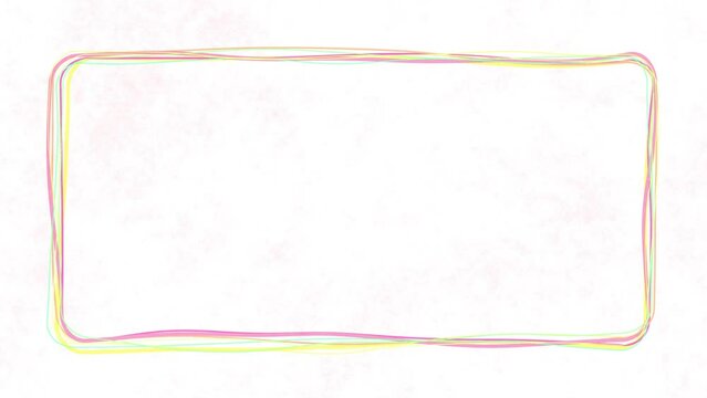 handwriting line brush effect frame
