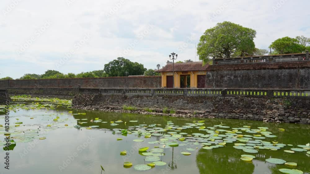 Sticker Hue Imperial City fortress in Hue, Vietnam