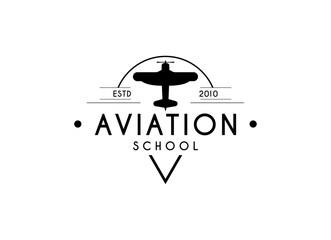 School Aviation Logo Design