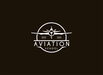 School Aviation Logo Design © AlvinStd.