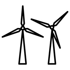 Windmill Landscape Icon