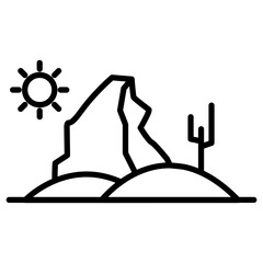 Desert Day Landscape Icon