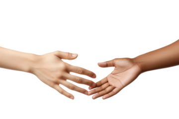 Embracing Hope: A Moment of Connection on a White or Clear Surface PNG Transparent Background.