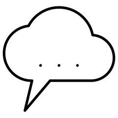 Cloud Message Icon