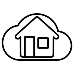 Cloud House Icon