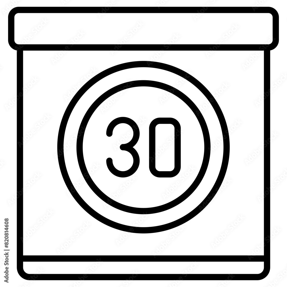 Sticker 60 speed limit icon