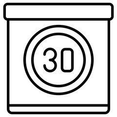 60 Speed Limit Icon