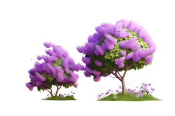 Whispers of the Wood: A Dance of Trees on a White or Clear Surface PNG Transparent Background.