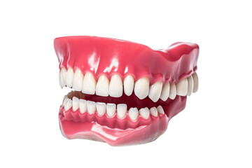 Scarlet Smile: A Bright Contrast on a White or Clear Surface PNG Transparent Background.