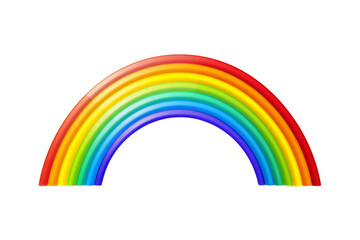 Fototapeta premium Symphony of Colors: A Rainbow Illuminates a Blank Canvas on a White or Clear Surface PNG Transparent Background.