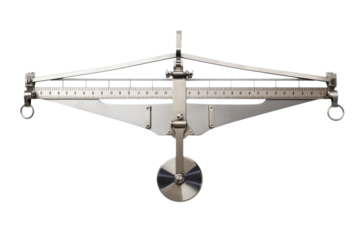 Scales of Measure on a White or Clear Surface PNG Transparent Background.