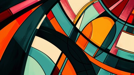 Fototapeta premium Art Deco Geometric Patterns abstract background
