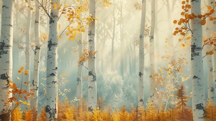 Aspen trees background