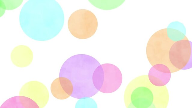 particle slowly rising shape watercolor bubble loop background.