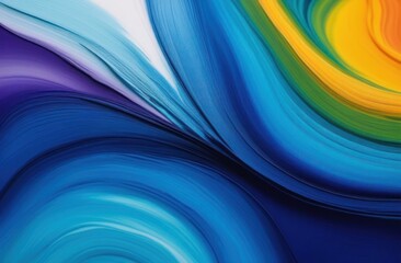 Naklejka premium Multicolored background of strokes of watercolor/oil paint abstract texture.