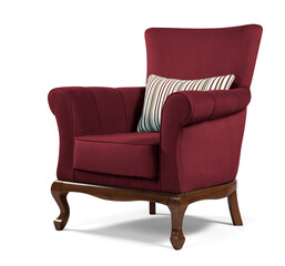 armchair isolated on white background .