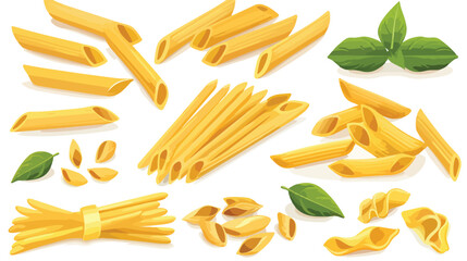 Italian durum wheat pasta penne lisce. Traditional It