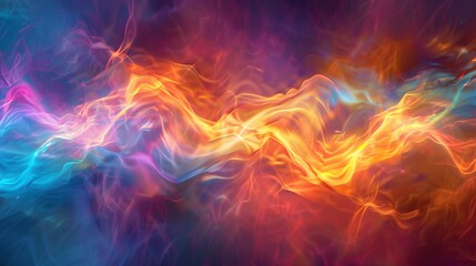 Fototapeta premium Abstract Nebula with Glowing Energy Cosmic Current
