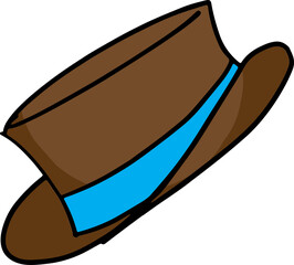 The hat for headdress cartoon style image