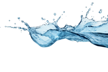 Dancing Water Symphony on a White or Clear Surface PNG Transparent Background.