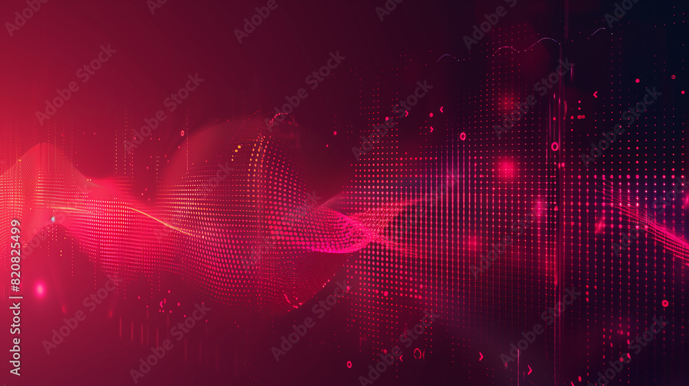 Poster a colorful, abstract background with many dots and a red heart in the center. the background is fill