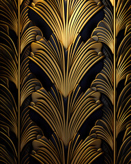 Art Deco Gold and Black Pattern
