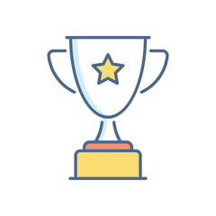  Trophy vector icon